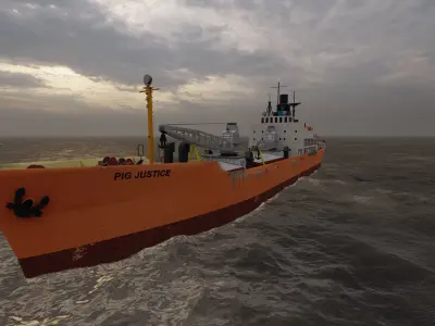 collection ships-Bulk carrier ship-tanker ship 3D model 3