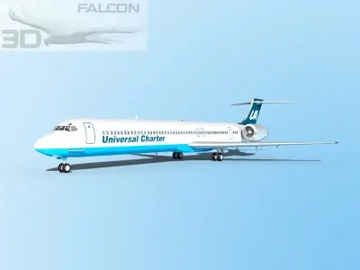 Falcon3D MD-80 Universal Charter 3D model