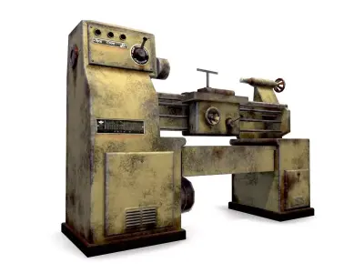 Lathe Low-poly 3D model