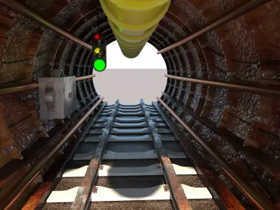 Abandoned Train Tunnel 3D model