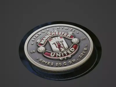 Manchester united Football Medallion 3D print model