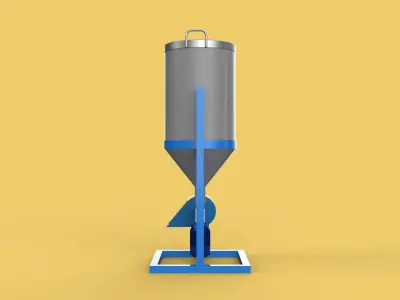 DUAL DIRECTIONAL FISH FEEDER CENTRIFUGAL SPREADER ROTARY 3D model