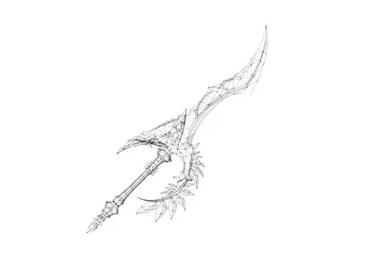 Royal Guard Sword Low-poly 3D model