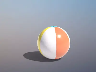 Beach Ball Low-poly 3D model