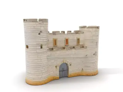Medieval Stone Castle model pack Low-poly 3D model buy