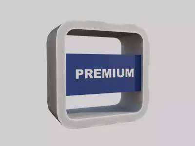 Modern Minimal Display Table Low-poly 3D model