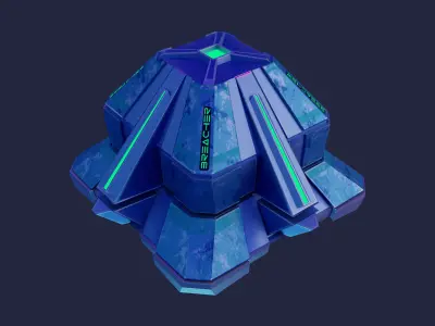 Sci-fi grenade   Low-poly 3D model