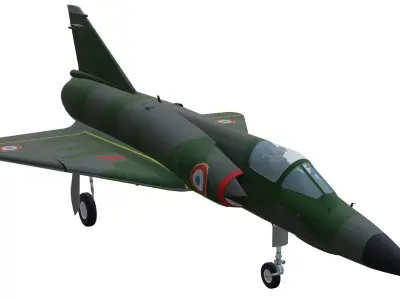 Dassault Mirage IIIE Low-poly 3D model