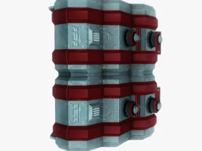 Fuel tank sci-fi low poly  Low-poly 3D model