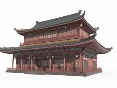 Asian Ancient Grand Palace 3D model