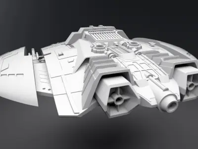 Cylon Raider Blood and Chrome Scale 3D print model