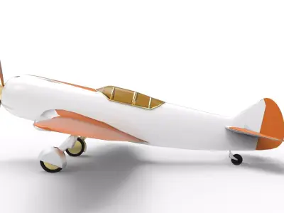 The Lavochkin La-5  Low-poly 3D model