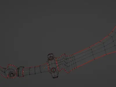 Stylized Sword Low-poly 3D model order