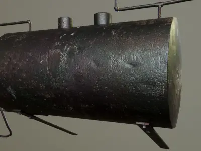 Old boiler Low-poly 3D model