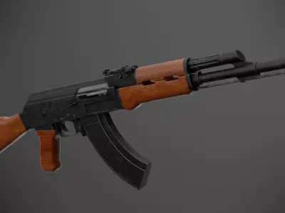 ak-47-game-ready-assault-rifle-weapon 3D model