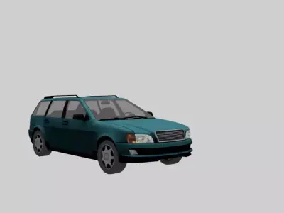 Passenger  Van Low-poly 3D model