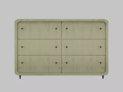 Wooden chest of drawers 04 3D model