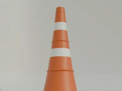 Traffic Cone Low-poly 3D model purchase