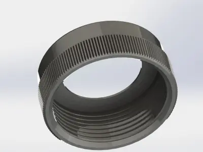 Knurled Nut 3D model