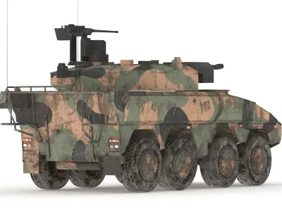 Boxer MRAV Low Poly Low-poly 3D model
