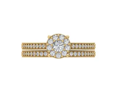 Bridal set Ring 3D print model purchase