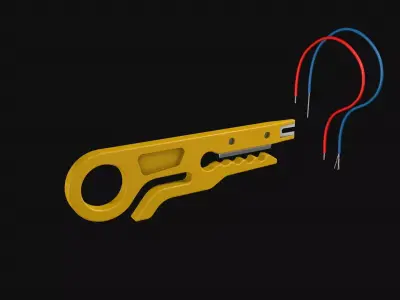 Mini Portable Wire Cutter Pocket Tool 3D model