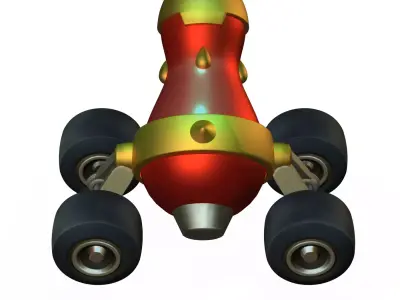 Mobile shell launcher-Tower defense game Low-poly 3D model