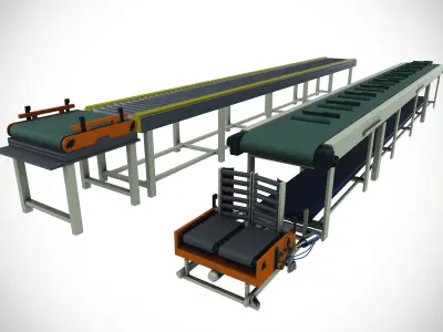 Motorized Conveyor Belt 3D model