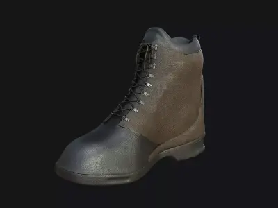 Boots game-ready PBR Low-Poly boot Low-poly 3D model