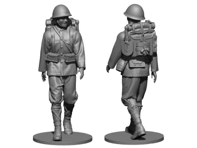 Japan soldier  ww2 3D print model