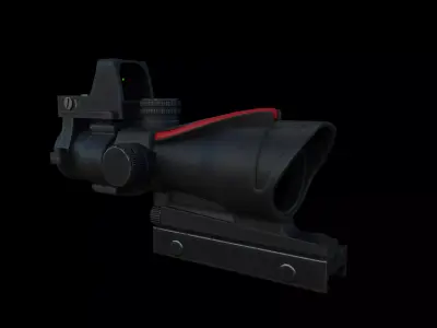 Low-Power Scope Low-poly 3D model