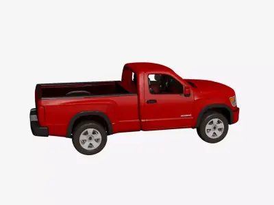 Realistic Pickup Truck 3D Model Modern Utility Vehicle 3D model