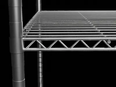 Commercial Wire Shelving Unit 3D model