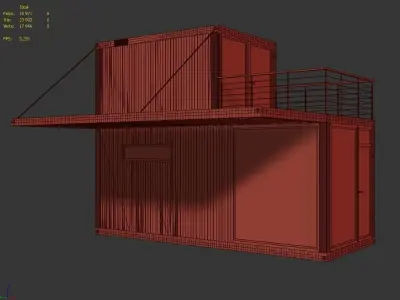Modular private house 3D model purchase