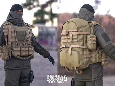 Mens and Womens Military uniforms 3D Model Pack