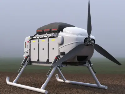  Snowgoose UAV MMIST CQ-10 Rigged for Maya 