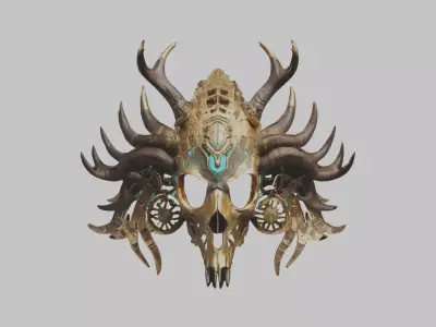 magical shamans Head MAsk Low-poly 3D model