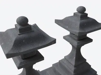 Stone Temple Lantern 3D model