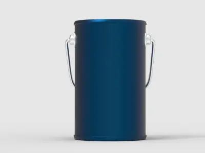 Metallic Paint Bucket 3D model