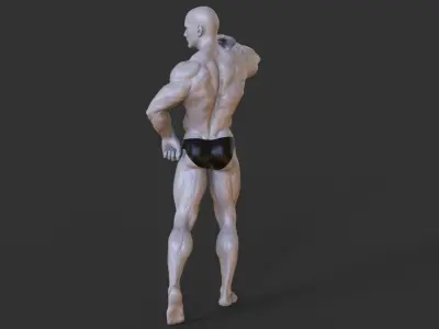 Bodybuilder Pose 3D print model shop