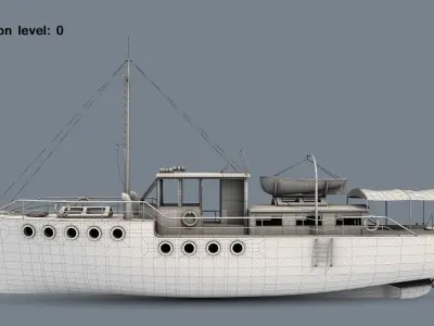 Passenger Boat Free 3D model