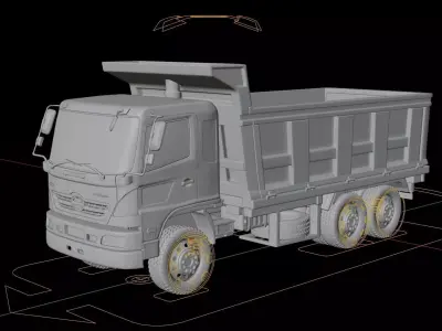 Hino Jumbo Ranger FM 320 Dump Truck 3D model