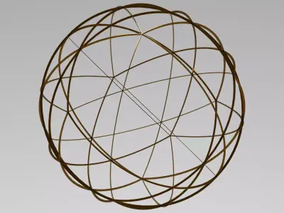 Wireframe Shape Spherical Pentakis Dodecahedron 3D print model