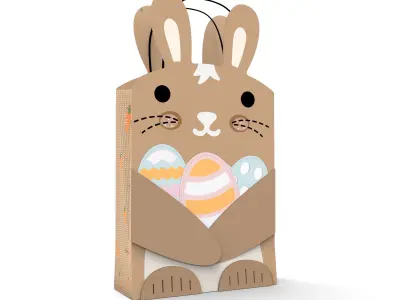 3D Gift Bag Model Set of 11  Low-poly 3D model