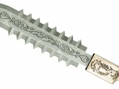 Serrated spear 3D model