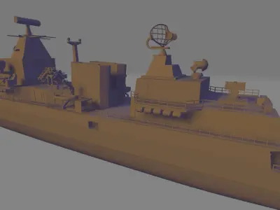 German battleship FGS F123  3D print model