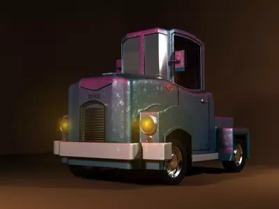 Truck animated 3D model