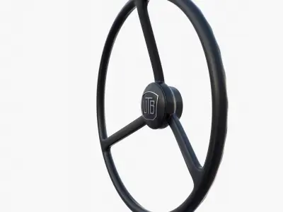 U650 Tractor steering wheel 3D model