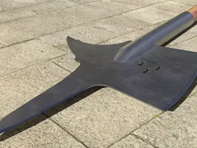 Swiss Halberd Low-poly 3D model
