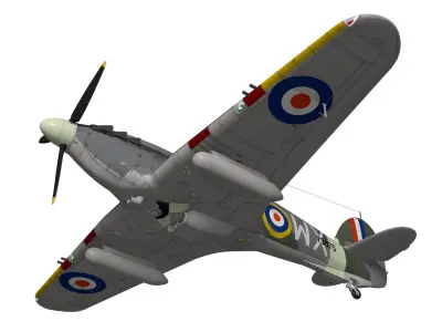 Hawker Hurricane MK2b 3D model